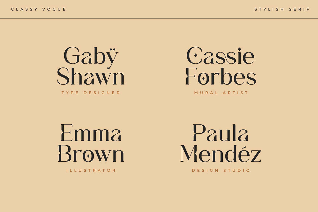 Classy Vogue Serif Font