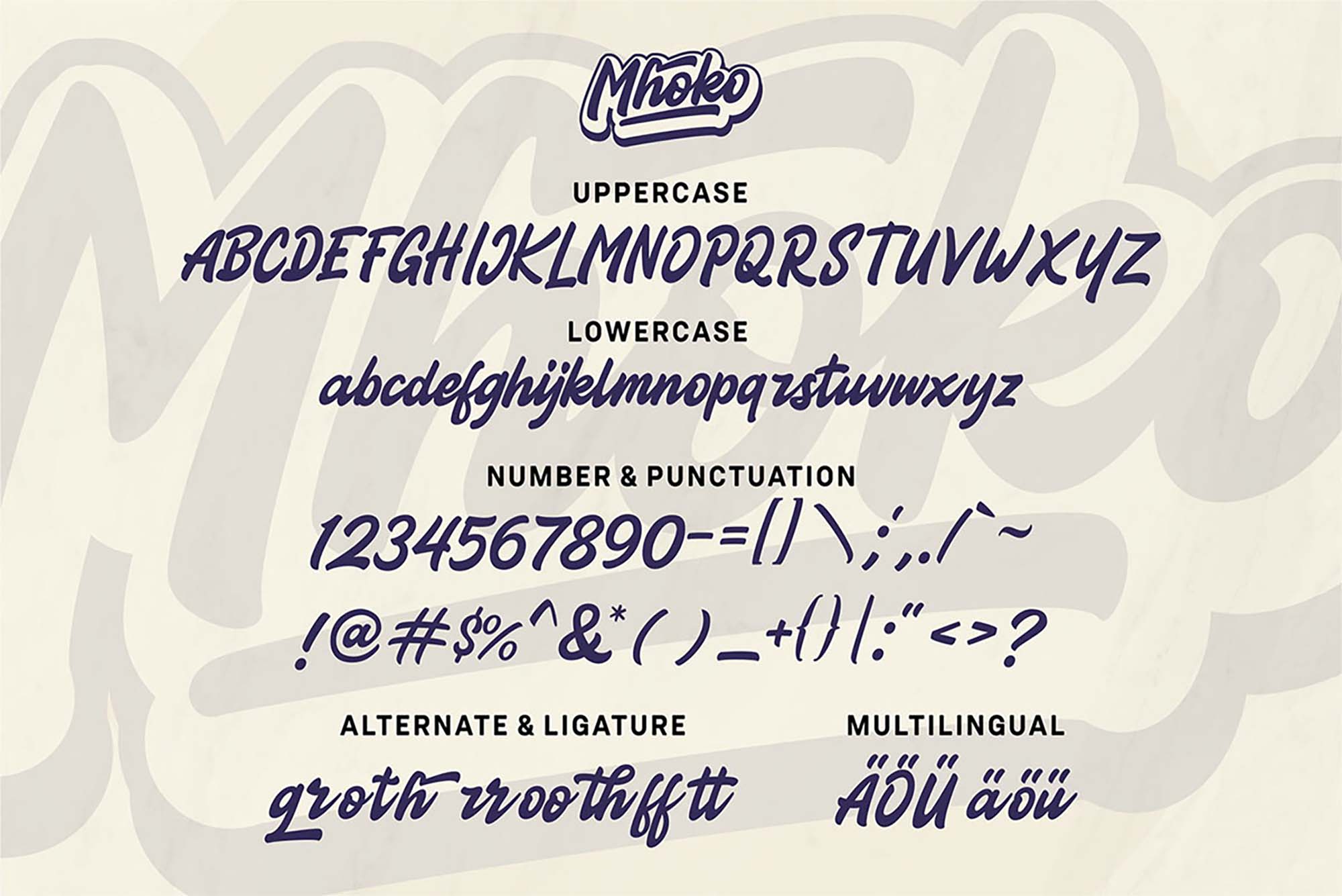 Mhoko Bold Script Font