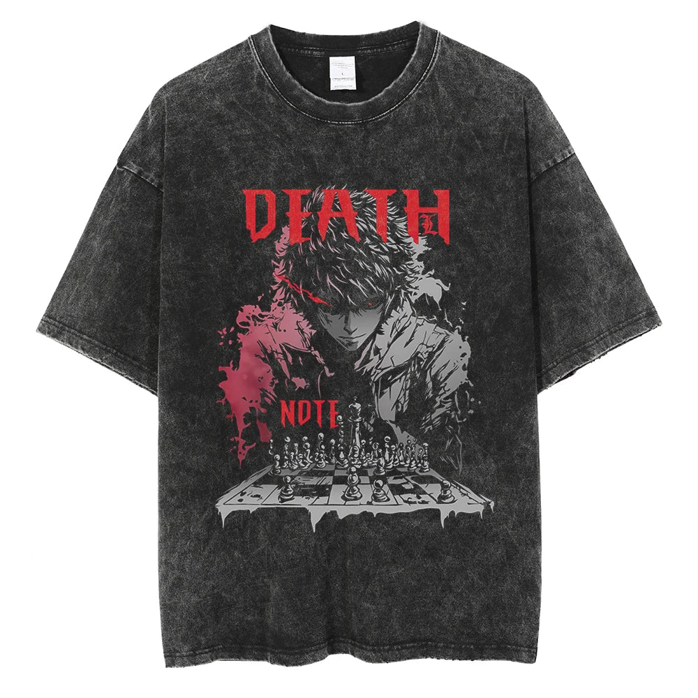 Death Note Light's Justice Oversized Vintage T-Shirt