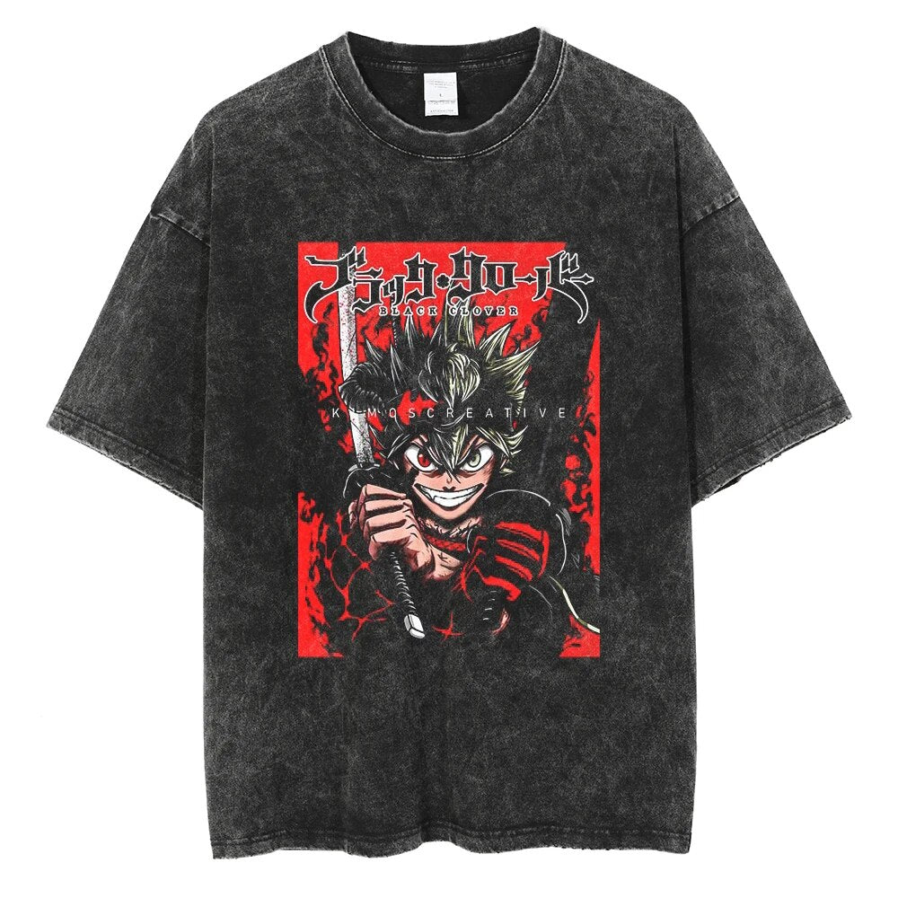 Black Clover Asta Cursed Fate Vintage T-Shirt