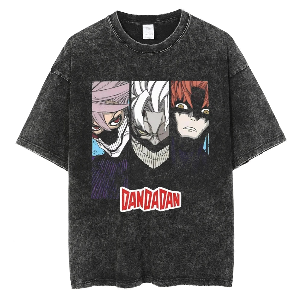 Dandadan Trio's Power Oversized Vintage T-Shirt