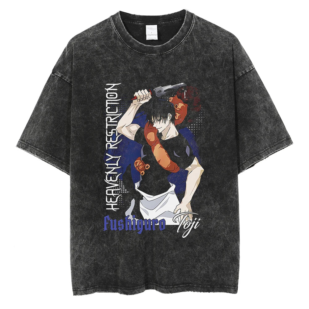 Jujutsu Kaisen Toji Silent Assassin Oversized Vintage T-Shirt