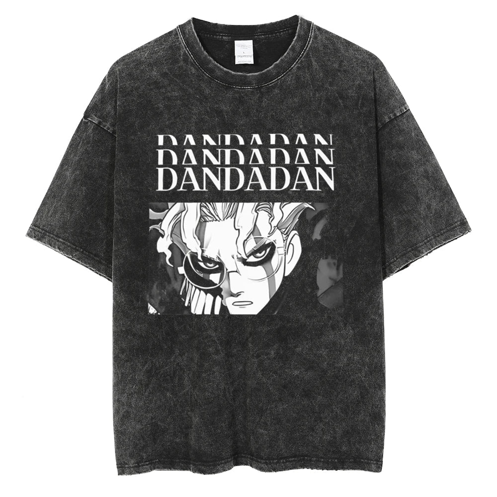 Dandadan Jin's Power Oversized Vintage T-Shirt