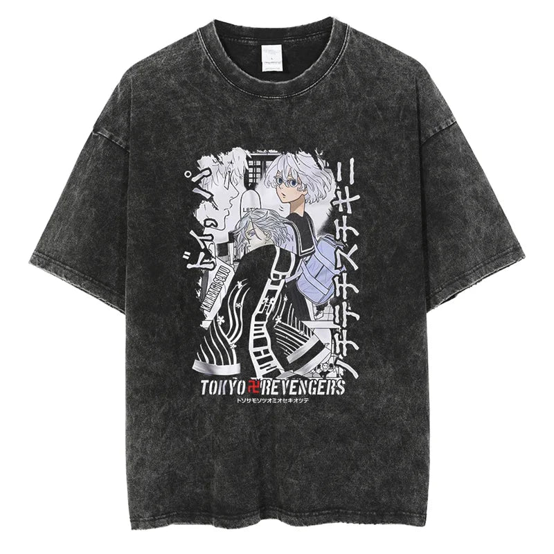 Tokyo Revengers Senju Powerful Leader Oversized Vintage T-Shirt
