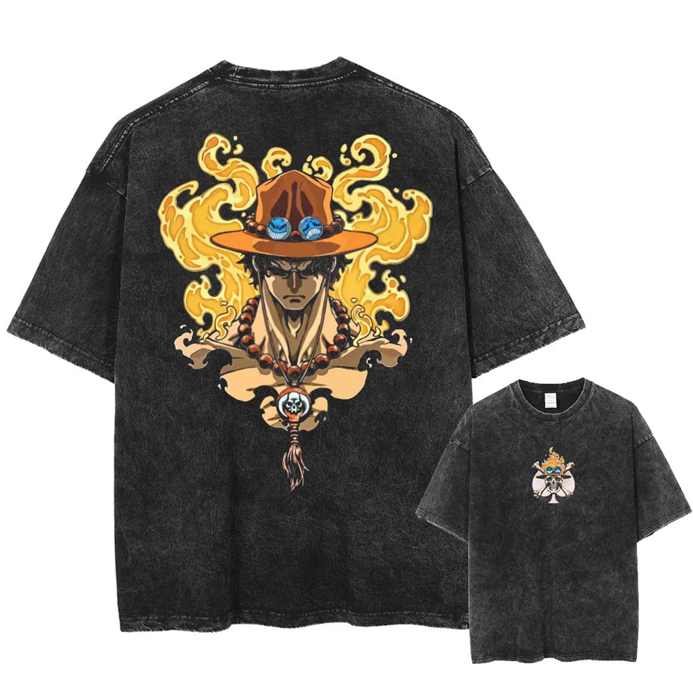 One Piece Ace's Legacy Oversized Vintage T-Shirt