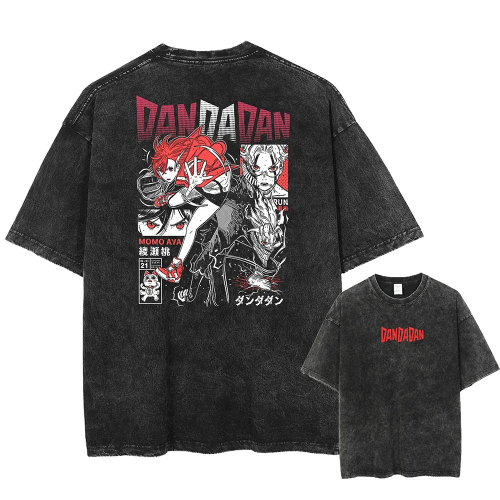 Dandadan Duo's Tale Oversized Vintage T-Shirt
